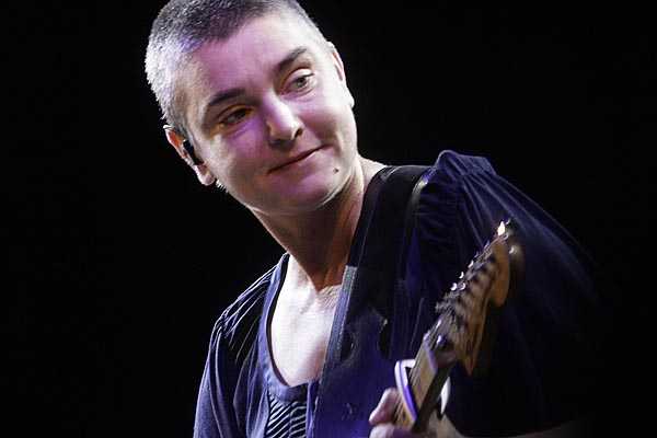 Irish singer Sinead O'Connor performs on stage during the Positivus music festival in Salacgriva