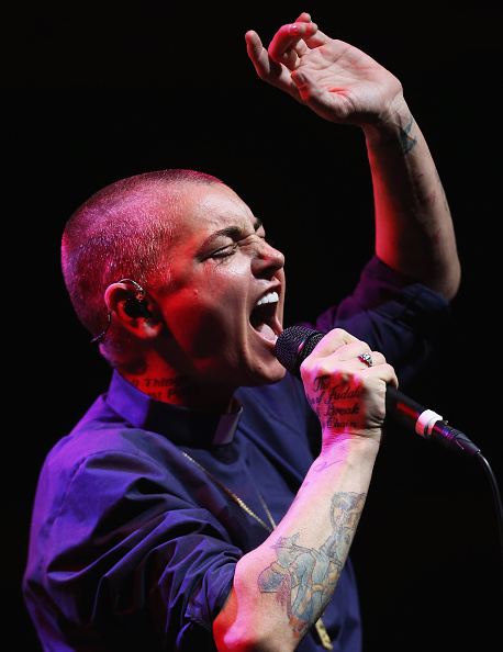 SYDNEY, AUSTRALIA - MARCH 19: Sinead O'Connor performs live for fans at Sydney Opera House on March 19, 2015 in Sydney, Australia. (Photo by Don Arnold/WireImage)